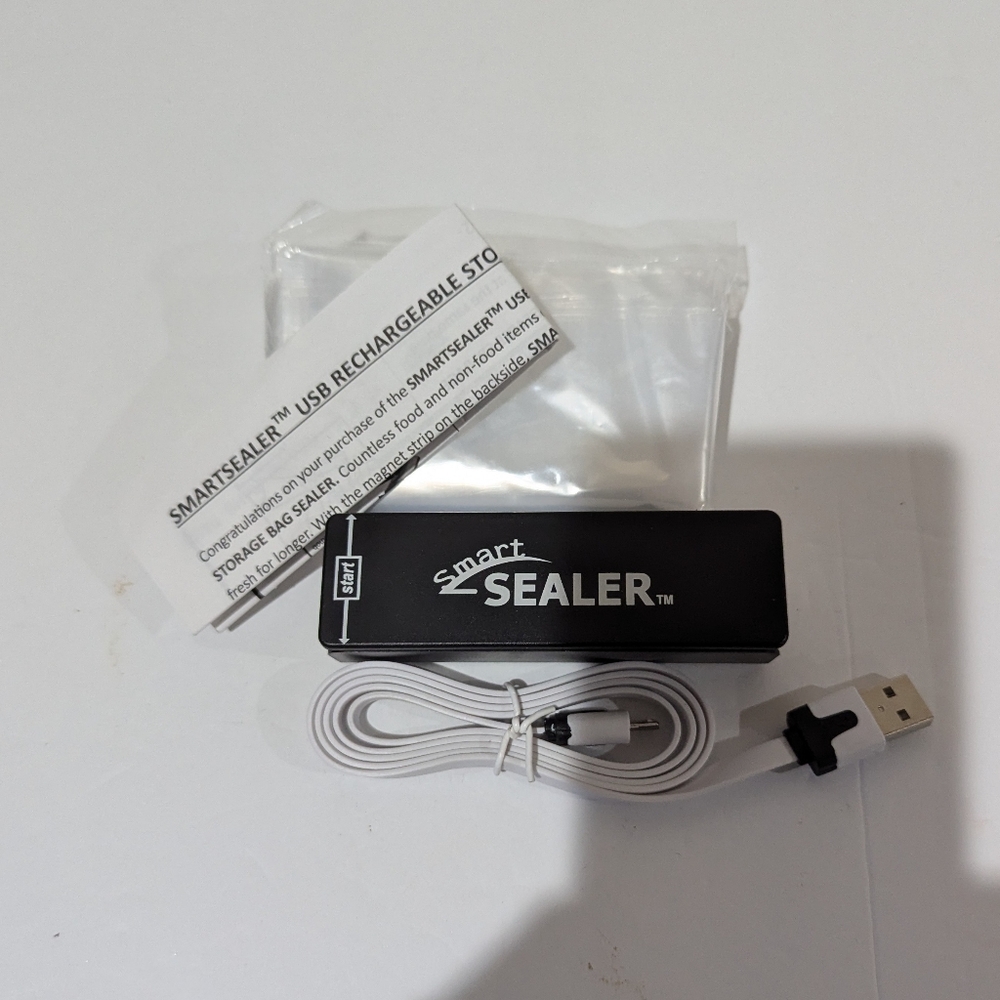 NEW SMARTSEALER USB Rechargeable Storage Bag Sealer
